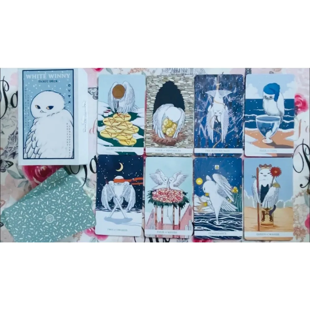 White Winny Tarot - Whimsical Owl Guide for Intuitive Readings