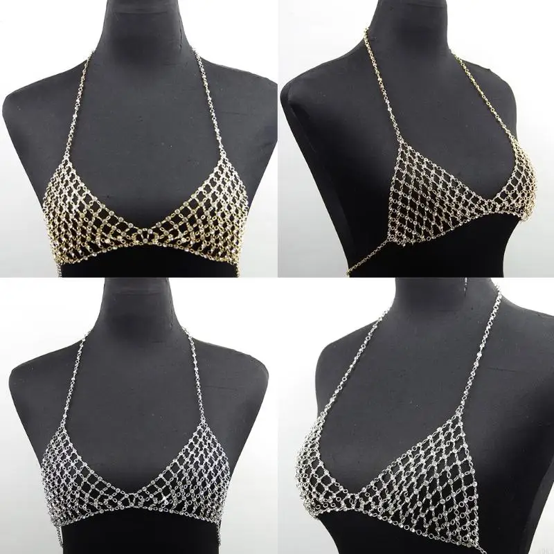 A0KA Fashion Bra Chain Body Jewelry Female Summer Accessories