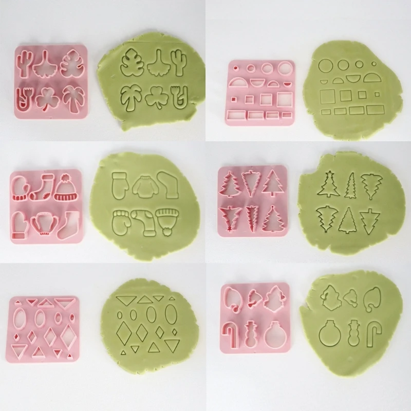 

DIY Manufacturing Plastic Earrings Mold Clay Cutters Polymer Cutters Mini Jewelry Clay Cutters for Handmade Crafts