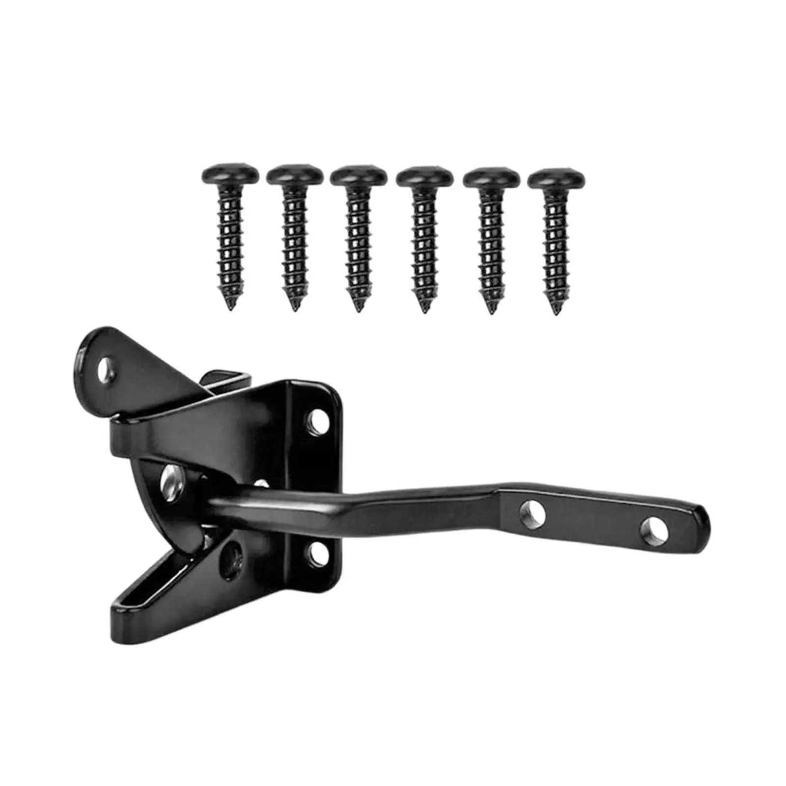 Door Latch Heavy Duty Fence Gate Latch Self Locking Spring Loaded Post Mount Hardware For Wooden Fence Courtyard Outdoor Barn Doors Shed