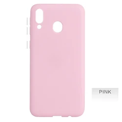 Luxurious Silicone Phone Case - Ultra Slim Protective Cover - M30S (Pink)