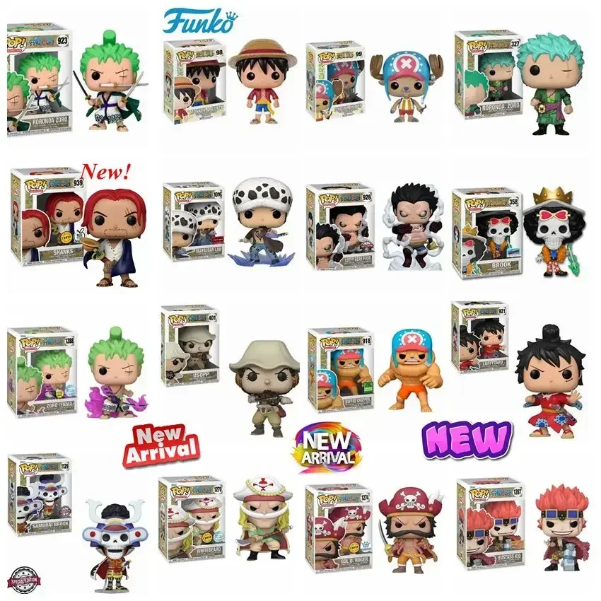 thumbnail image 2 of FUNKO POP ONE PIECE Estilos completos 939 SHANKS Brook 1129 CHOPPER 918 ZORO 923 Luffy GEAR FOUR 926# LAW 926# 1016# Figura modelo de juguete, 2 of 5