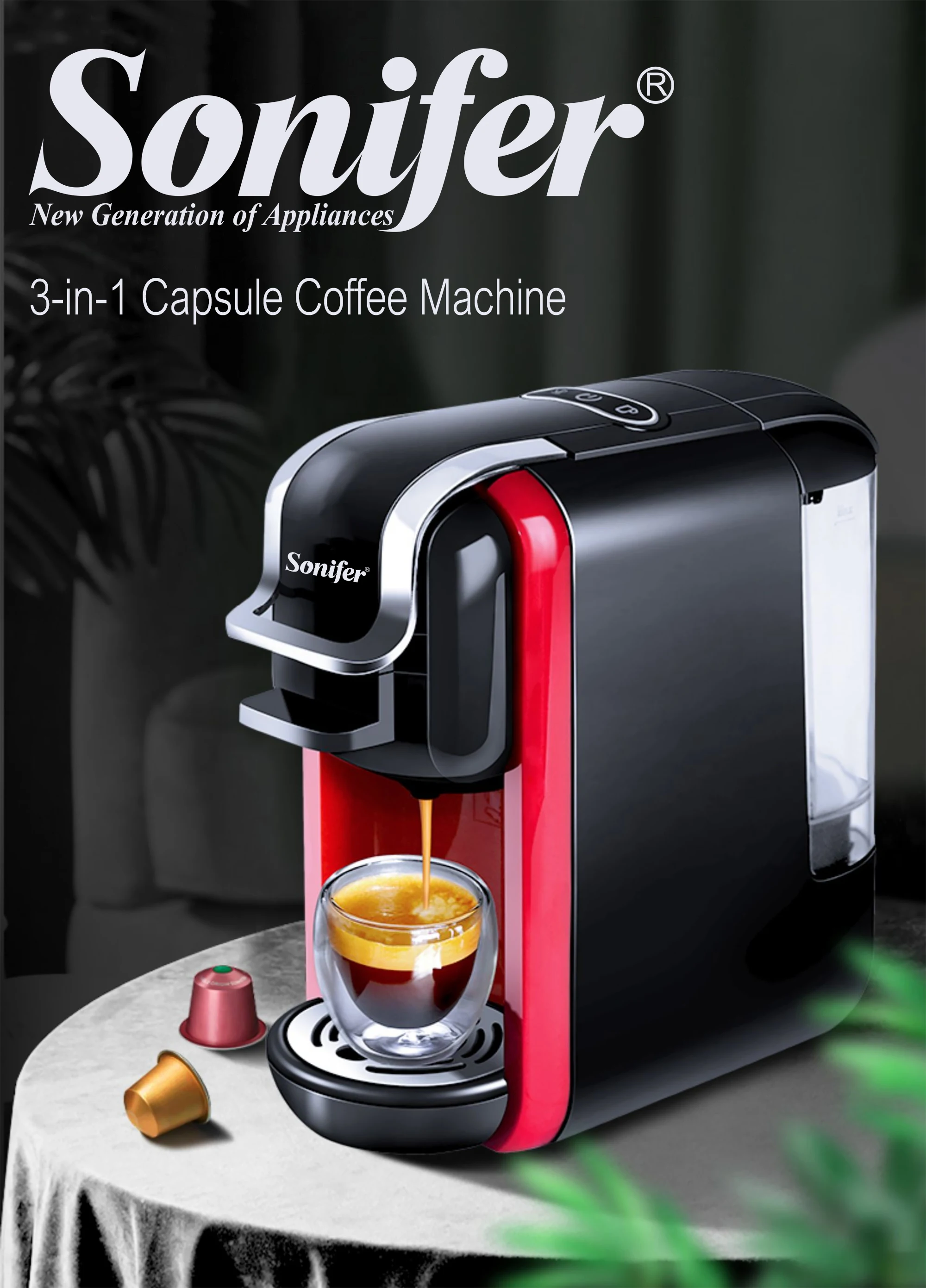 Coffee Maker for , K-Cup Pod and Ground Coffee, Coffee and Espresso Machine  Combo Compatible with Nespresso Original Capsule, 19 - AliExpress