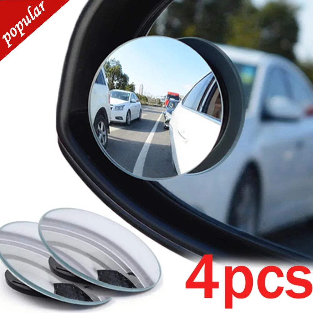 

Car Blind Spot Rear View Mirror Wide Angle Adjustable Small Round Mirror 360° Rotation Reverse Auxiliary Rearview Convex Mirror