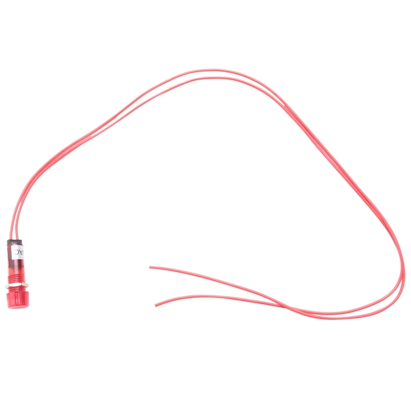 

20X неоновый Индикатор Пилот, сигнальный огонь Red светильник AC 250V W2 провода