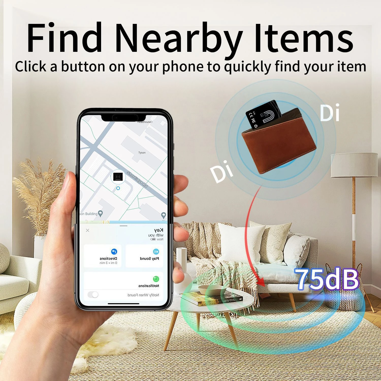 Bluetooth GPS Tracker Ultrathin Wallet Finder Card Bags Locator Magnetic Chargin