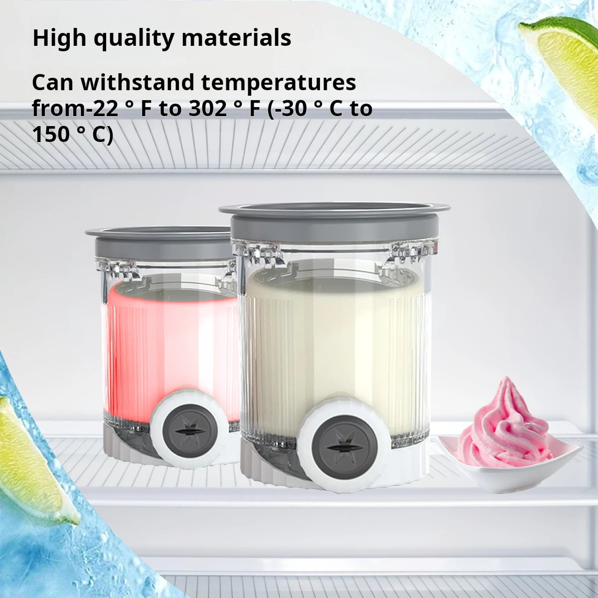2 Pack Pints And Lids For Ninja Swirl Ice Cream Makers Ice Cream Sleeve