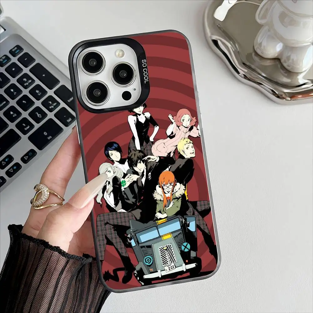 Stylish Persona 5 Anime Phone Case with Plating Protection