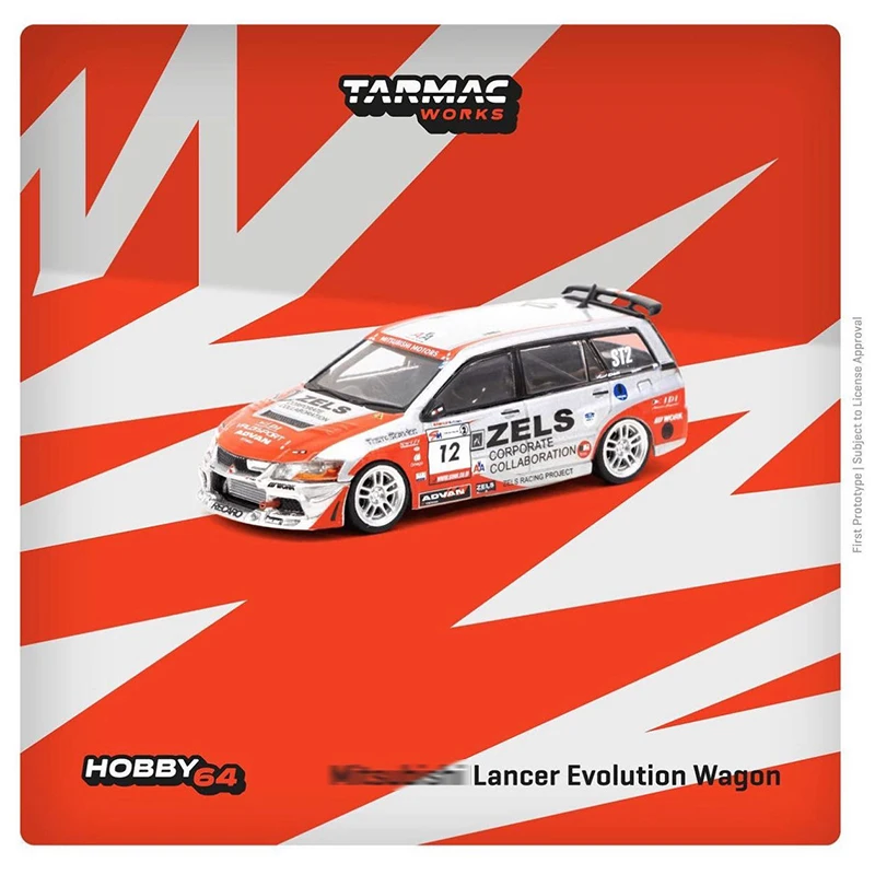 

Tarmac Works 1:64 Lancer Evolution IX Wagon Super Taikyu Series Diecast Diorama Car Model Collection Miniature Toys