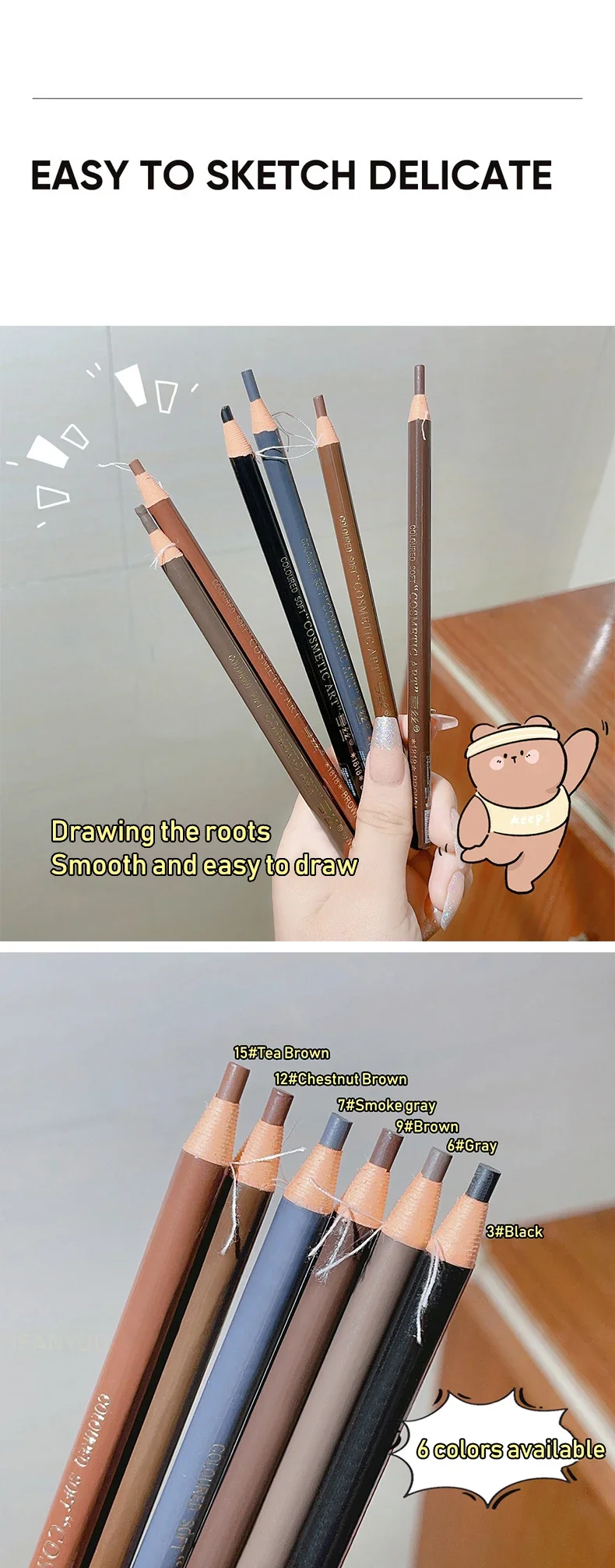 Waterproof Eyebrow Pencil Professional Long Lasting Microblading Pen_voghion.com