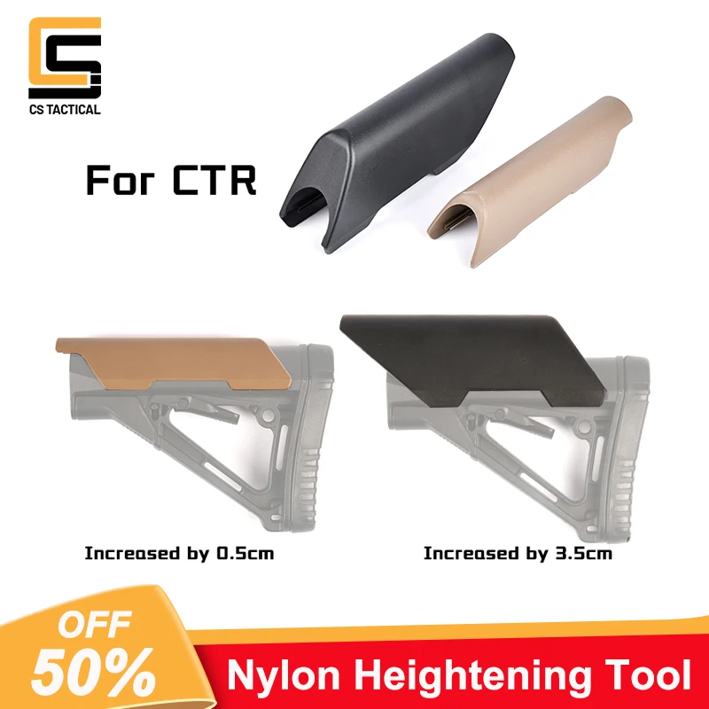 

WADSN Tactical CTR Cheek Riser Low Hight Version Nylon For Non Gunstock Stock Buttstock AR 15 M4 Enhancer Airsoft Accessories