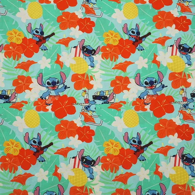 Értékesítés Disney Lilo És Öltés Pamutszövet A Ruhák Varrására Patchwork Fajkok Diy Kids Takaró Ruhás Ruha Quilting Materi - Image 2