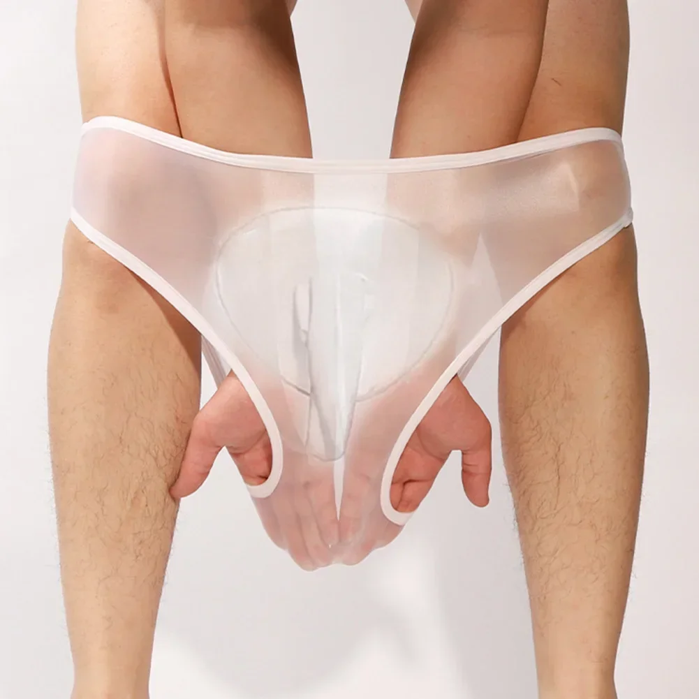 Sexy Men's Panties Unisex Seamless Sheer Transparent Briefs Stretch Pantyhose Panties Shorts Underwear Pump Man Briefs
