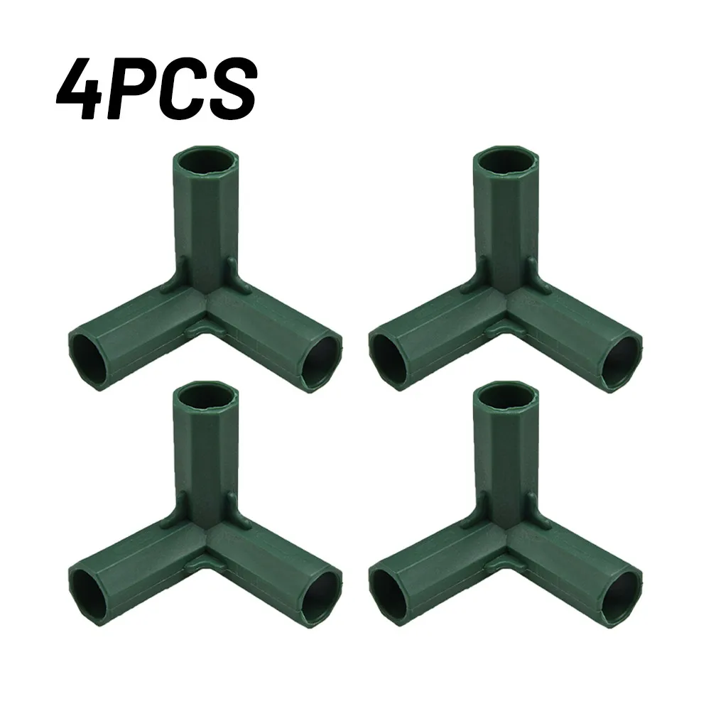 

Set of 4 Greenhouse Building Fittings Frame Connectors for Flower Stands Greenhouse Bracket Gardening Awning Joints