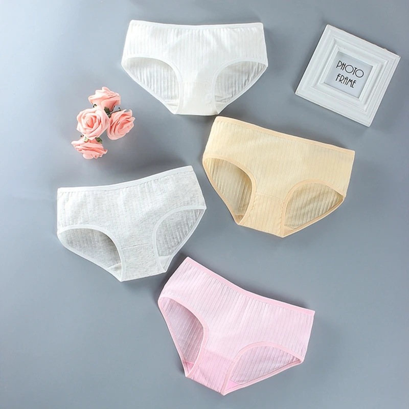 1Pc Teenage Kids Girls Underwear Breathable Soft Cotton Panties Summer