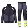 Safety Working Suit for Man Mechanic Workshop Uniforms Hi Viz Vis Tear Resistant Work Jacket and Reflective Work Pants Men Set 1