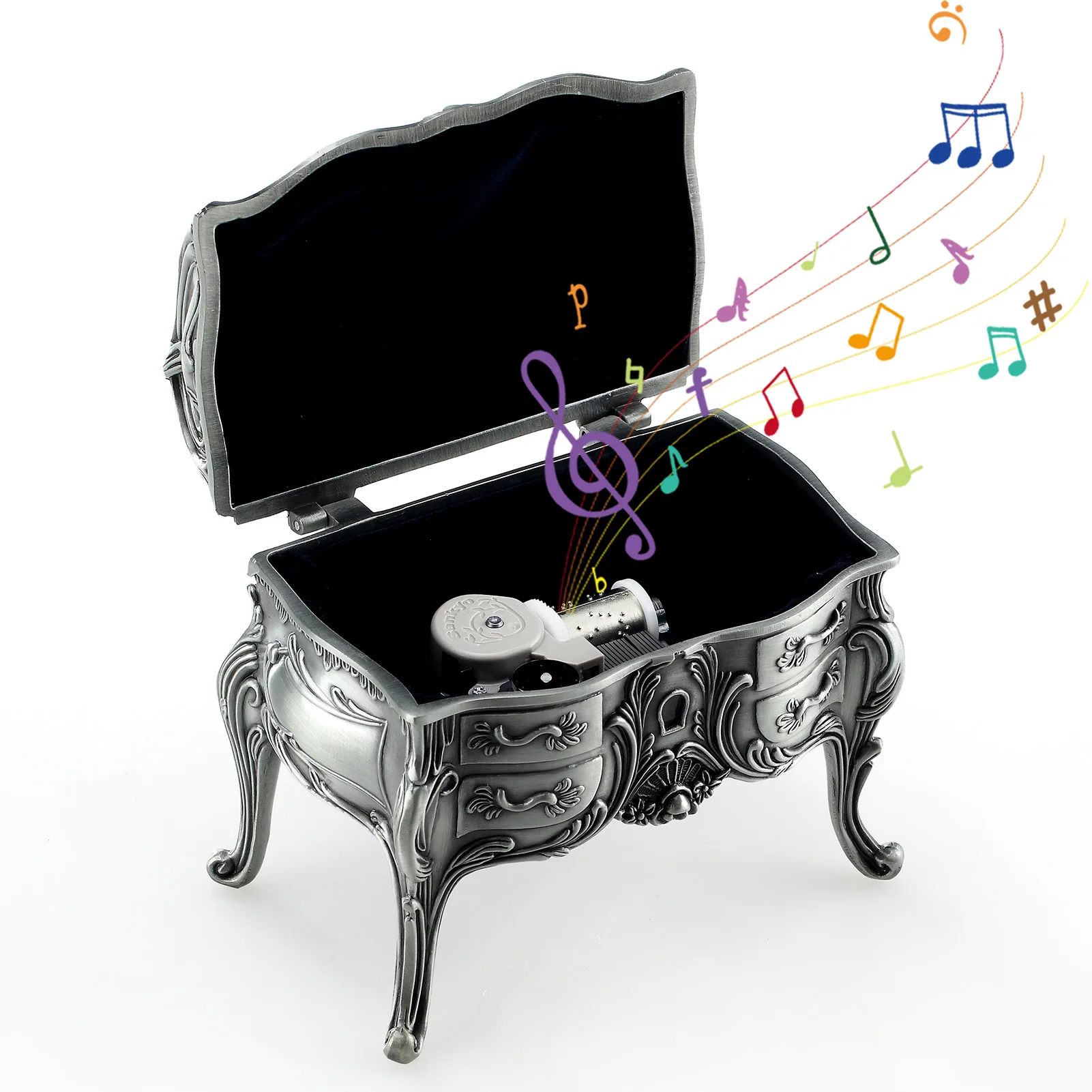 Sinzyo Davy Jones Metal Wind Up Antique Jewelry Musical Boxes Christmas Birthday Valentine's Day Gift 2