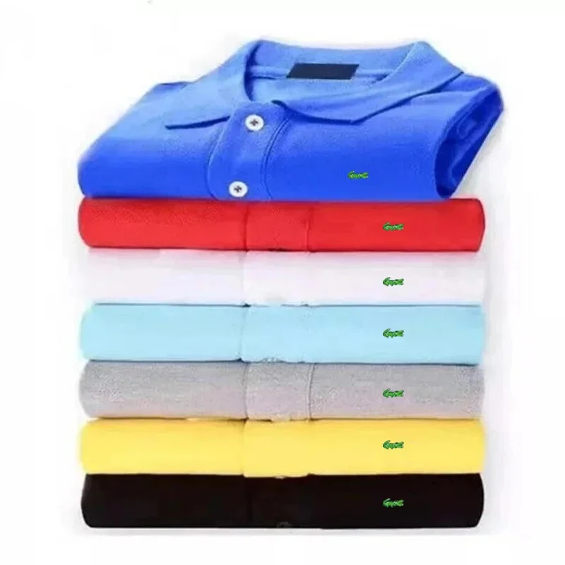 Polo Shirt Mens Shirts Men's Polo Shirt Summer Business Leisure Breathable Lapel Polo Shirt Man Tops Tees