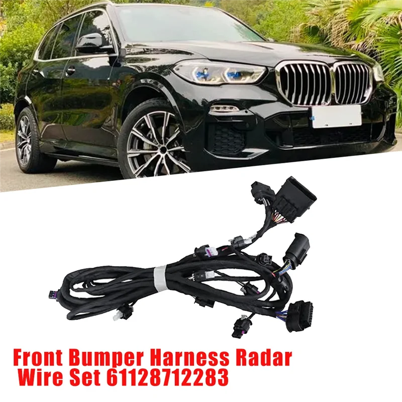 Car Front Bumper Harness Wire Set 61128712283 for BMW X5 G05-25DX 30DX 40IX 45EX Radar PDC Parking Aid Wiring
