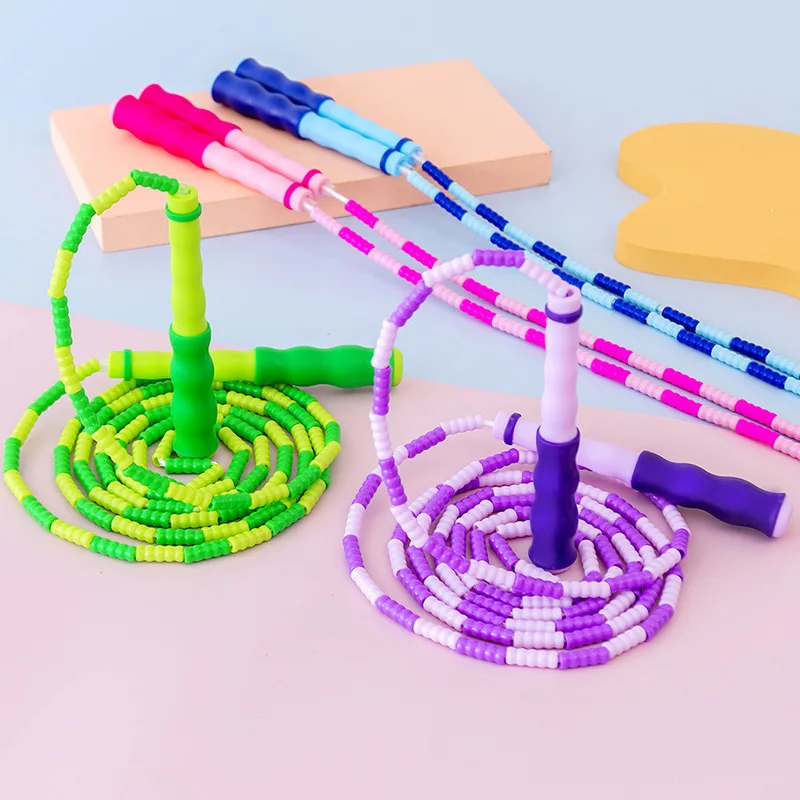 Creative Soft TPU Beads Skipping Rope jump rope 1PC Nylon Jump Rope for Adult Kids Indoor Sport Workout Keeping Fitness Training Equipment