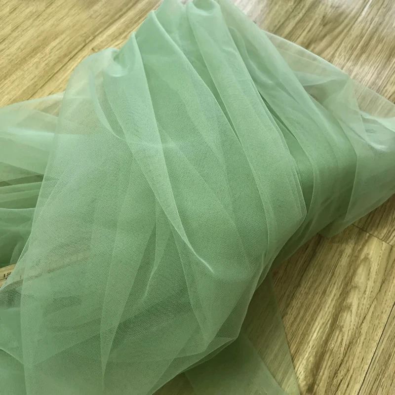 Avocado Sage Green Soft Tulle Fabric for Wedding and DIY Decorations