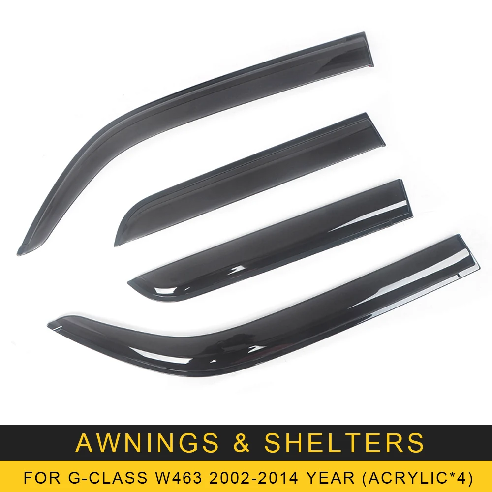 Auto Windabweiser für Mercedes-Benz G-Class G-Class W463 W461 2004-2022  Autofenstervisiere Regenschutz Vent Visier Seitenwindabweiser Rauchabzug  Schatten Zubehör 4Pcs : : Auto & Motorrad