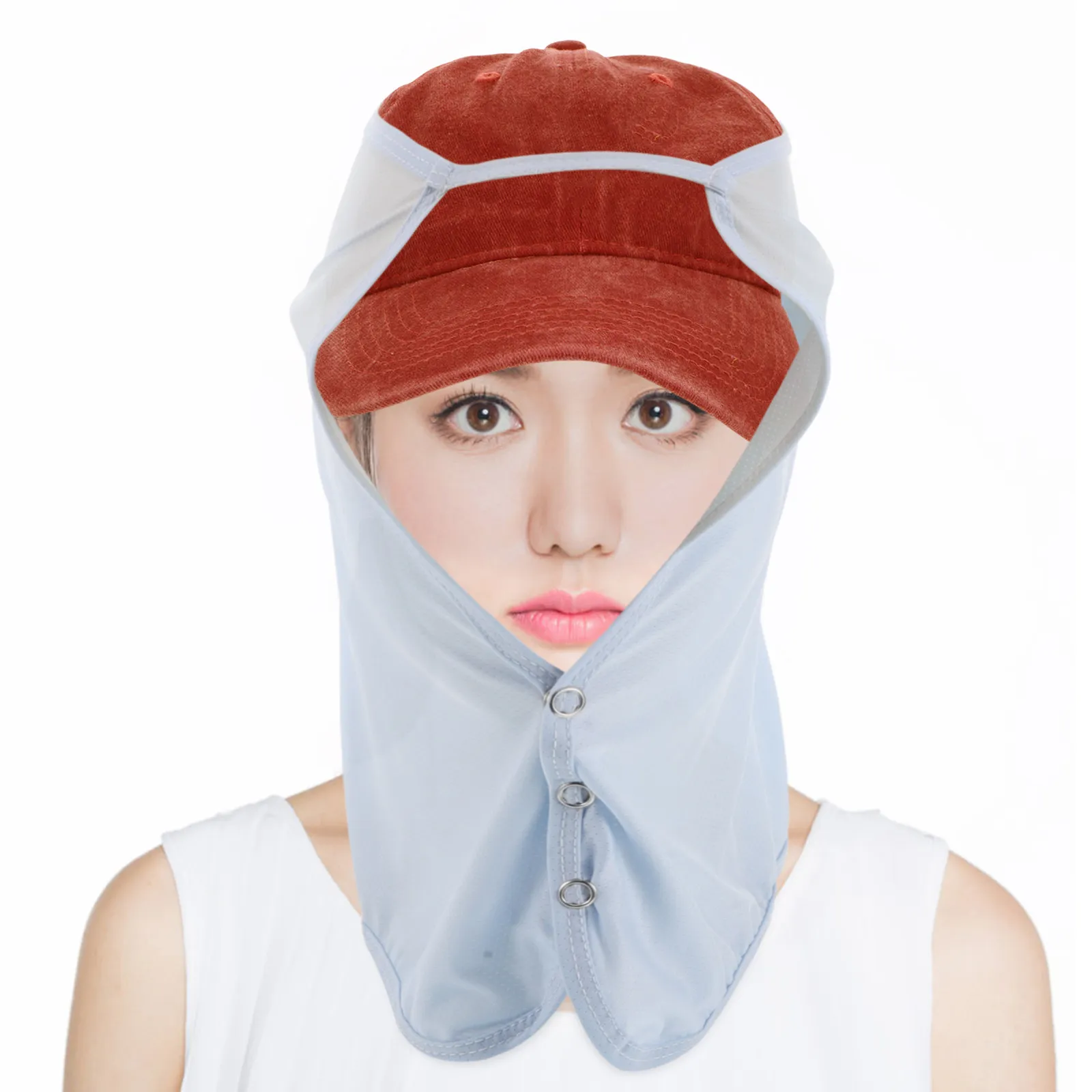 냉각 기능이 있는 햇빛 가리개 넥 드레이프, 자외선 차단 얼굴 및 목 보호, 통기성 메쉬 가드 (골프, 사이클링, 낚시, 야외 활동용)