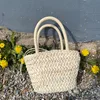 Korean Style Girls Straw Woven Handbag Handheld Small Basket Holiday Beach Bags Fashion Accessories 3