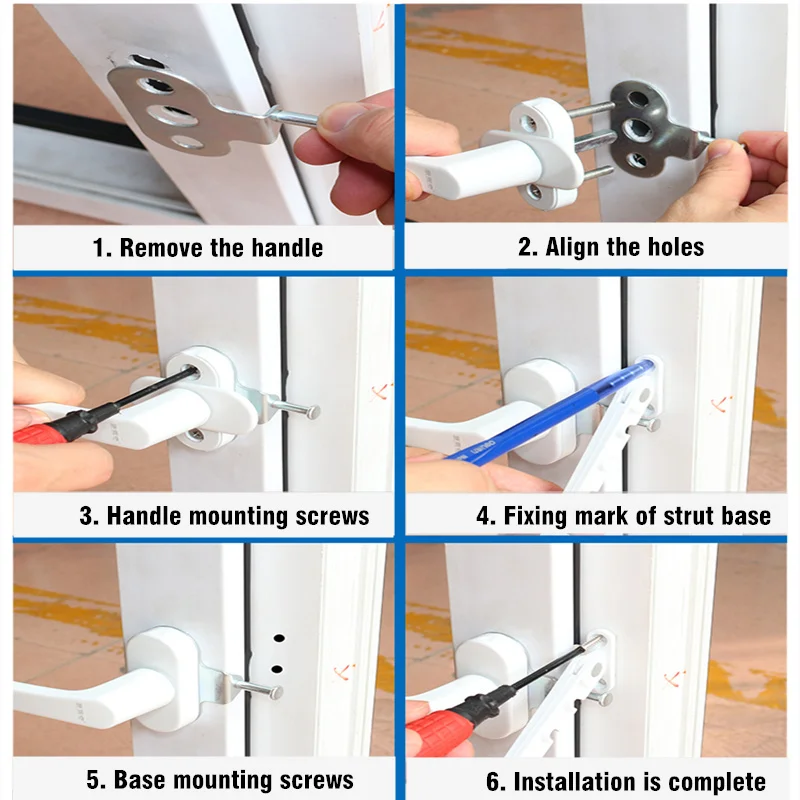 Window Stopper Inner Window Limiter Latch Position Stopper Casement Wind Brace Home Security Door Windows Sash Lock Child Safety Protection