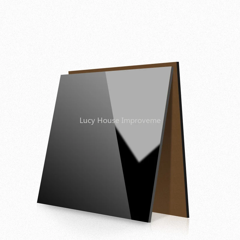 Acrylic Board Glossy Pure Black Plexiglass Plastic Sheet Organic Glass Polymethyl Methacrylate 1mm 3mm 8mm Thickness 200*200mm