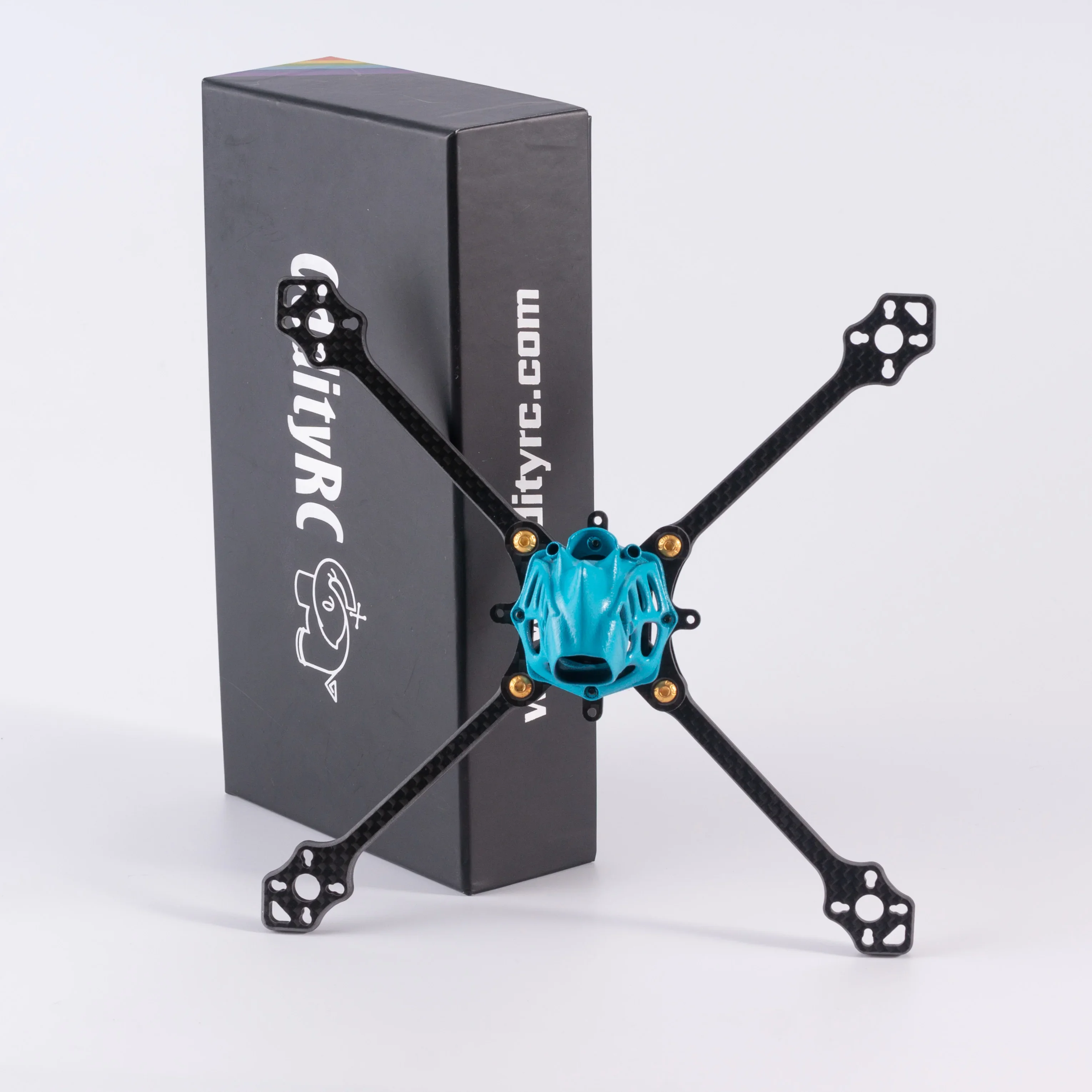 Cadre FPV drone course en carbone, avec le logo OddityRC et la mention ultra-léger 33g