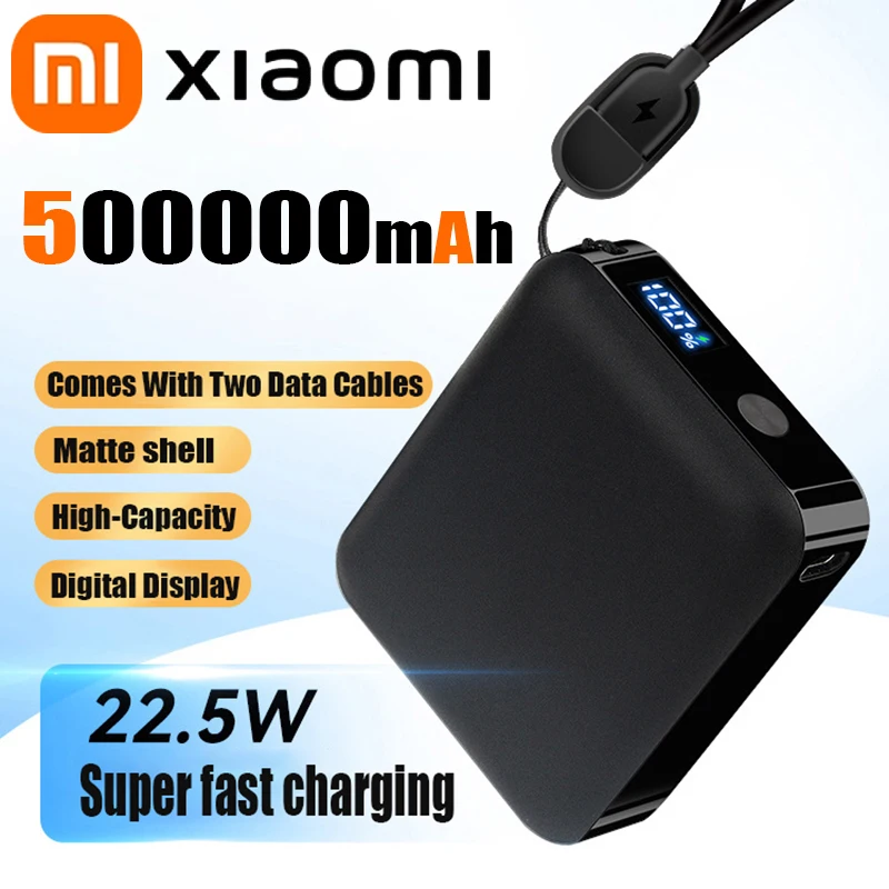Xiaomi 50000mah Portable Power Bank HighCapacity Detachable USB to TYPE C Two-way Fast Charger Mini Powerbank for iPhone Samsung 1