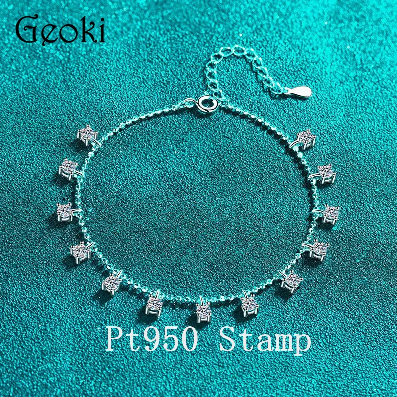 SilverPlatinumPt950StampTotal1339CaratBrilliantCutDiamond