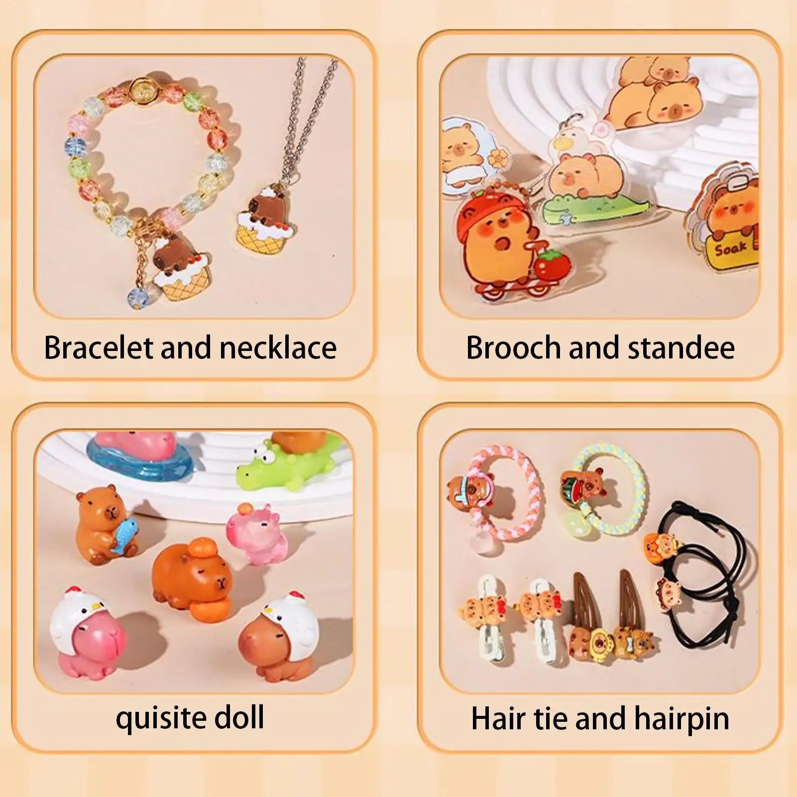 Christmas Countdown Calendar Capybara Themed Decoration Mini Capybara Model Dolls Countdown Calendar for Kids New Year Gifts