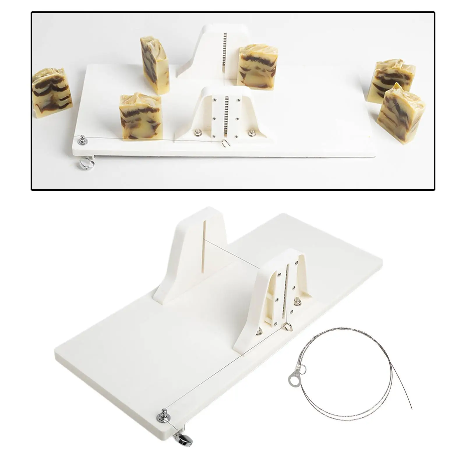 Adjustable Slab Soap Cutter Push Soap Cutter DIY Making Professional Beginners with Size Scale, Cutting Machine