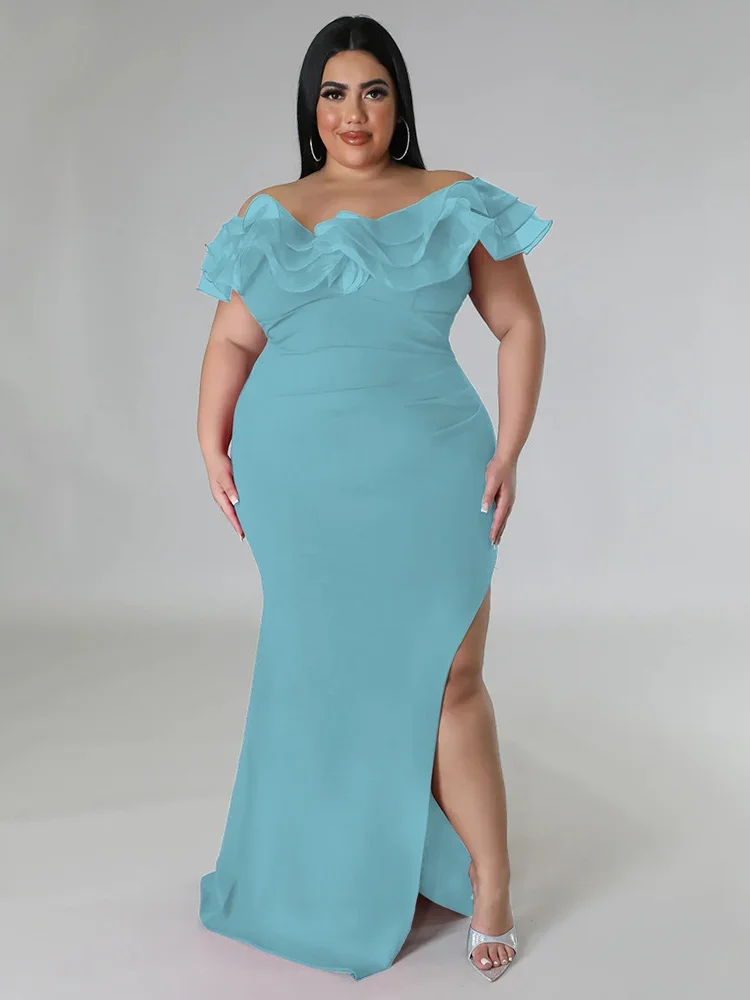 فستان ماكسي نسائي رسمي مقاس كبير