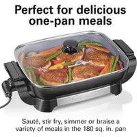 Electric Skillet with PFAS-Free Durathon Ceramic Coating, Removable 12x15” Pan, Adjustable Temperature 2