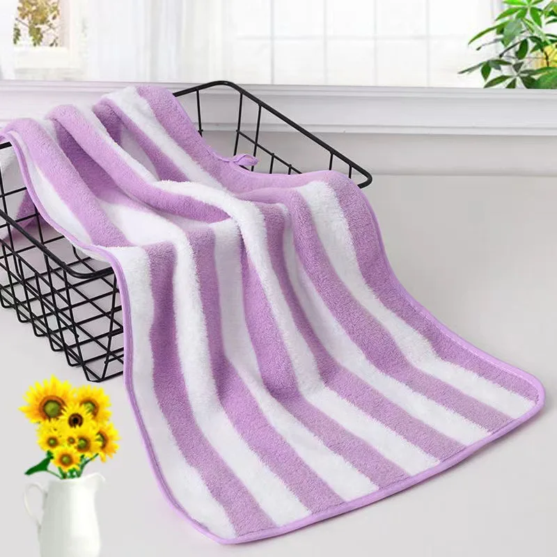 thumbnail image 1 of Toalla de baño absorbente de secado rápido a rayas, toallas de mano suaves para la cara para adultos, juegos de toallas de baño cómodas de microfibra para baño, 1 of 4