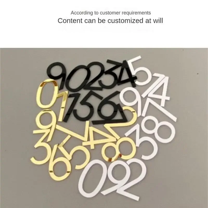 3D Numeral Door Plaque Self Adhesive Modern Door Number For Exterior House Apartment Plaque Mailbox Address Digits Sticker Sign house number signs door signs house numbers number plate