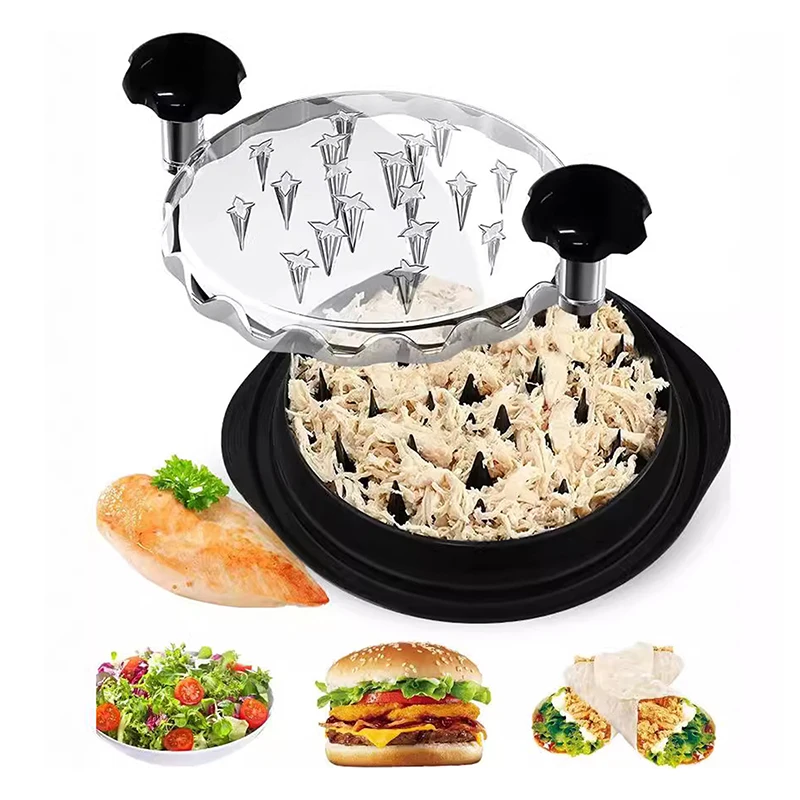 Chicken Shredder Tool Meat Breast Shredding Separation Mincing Grinder Machine with Lid for Shredding Chicken Pulled Beef 닭가슴살