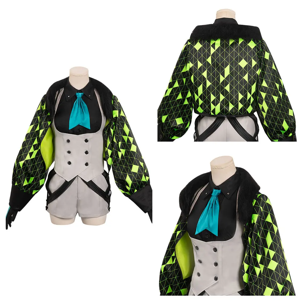 

Ringo Cosplay Costume Coat Headband Shorts Tattoo Outfits Halloween Carnival Party Suit For Adult Women Girls Fashion Clothes