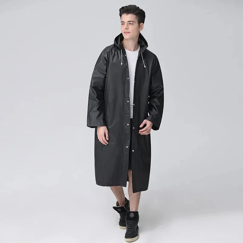 EVA Raincoat Adult Kids Thickened Waterproof Outdoor Hiking Reusable raincoat poncho