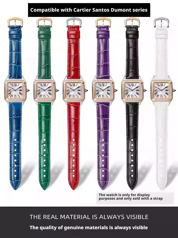 Premium Quality Waterproof Genuine Leather Watchband - Adjustable Watch Strap Bracelet Accessories