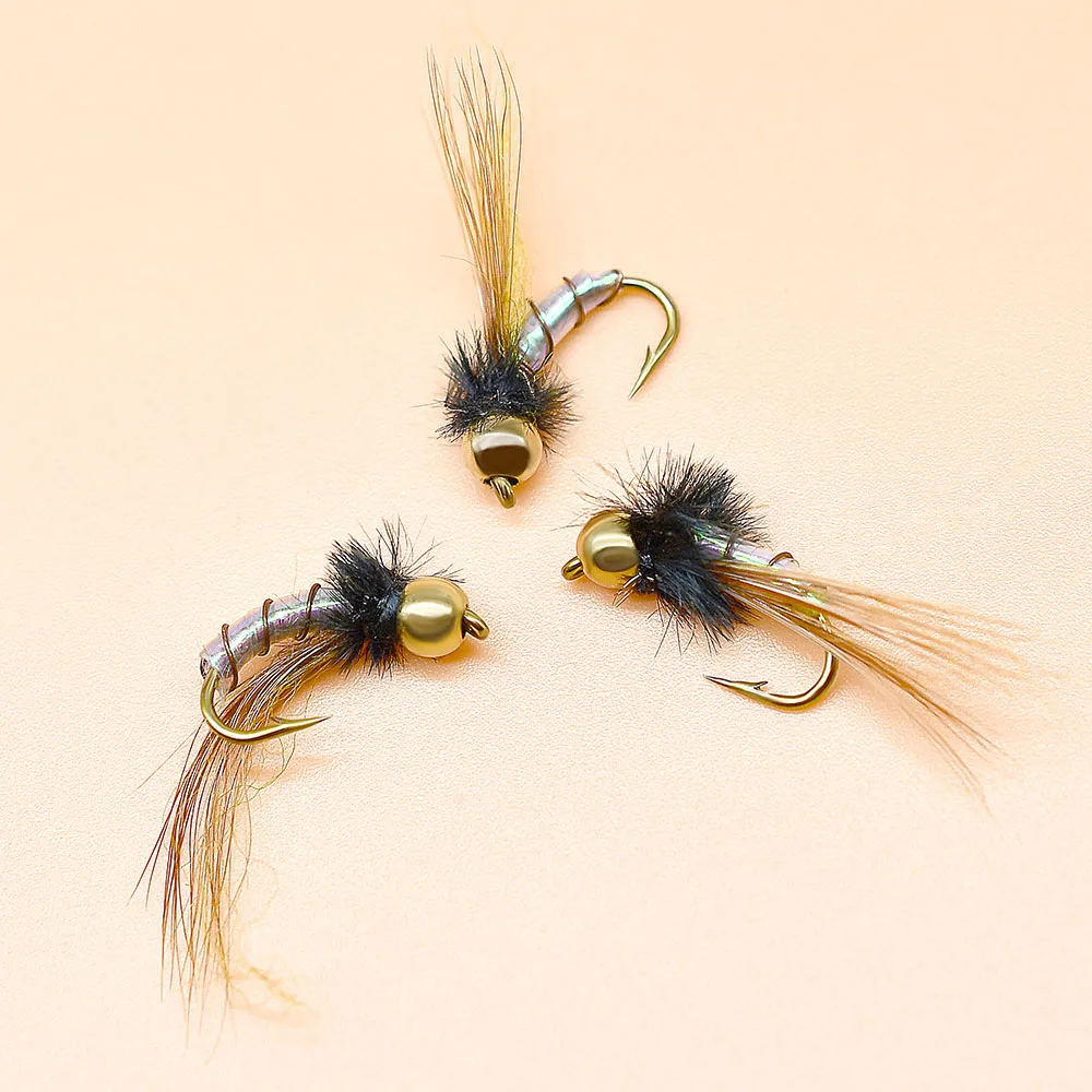 Goldhead Forellenfliegen 18 Stück - Angelfliegen Mit Goldkopf In Größe 10