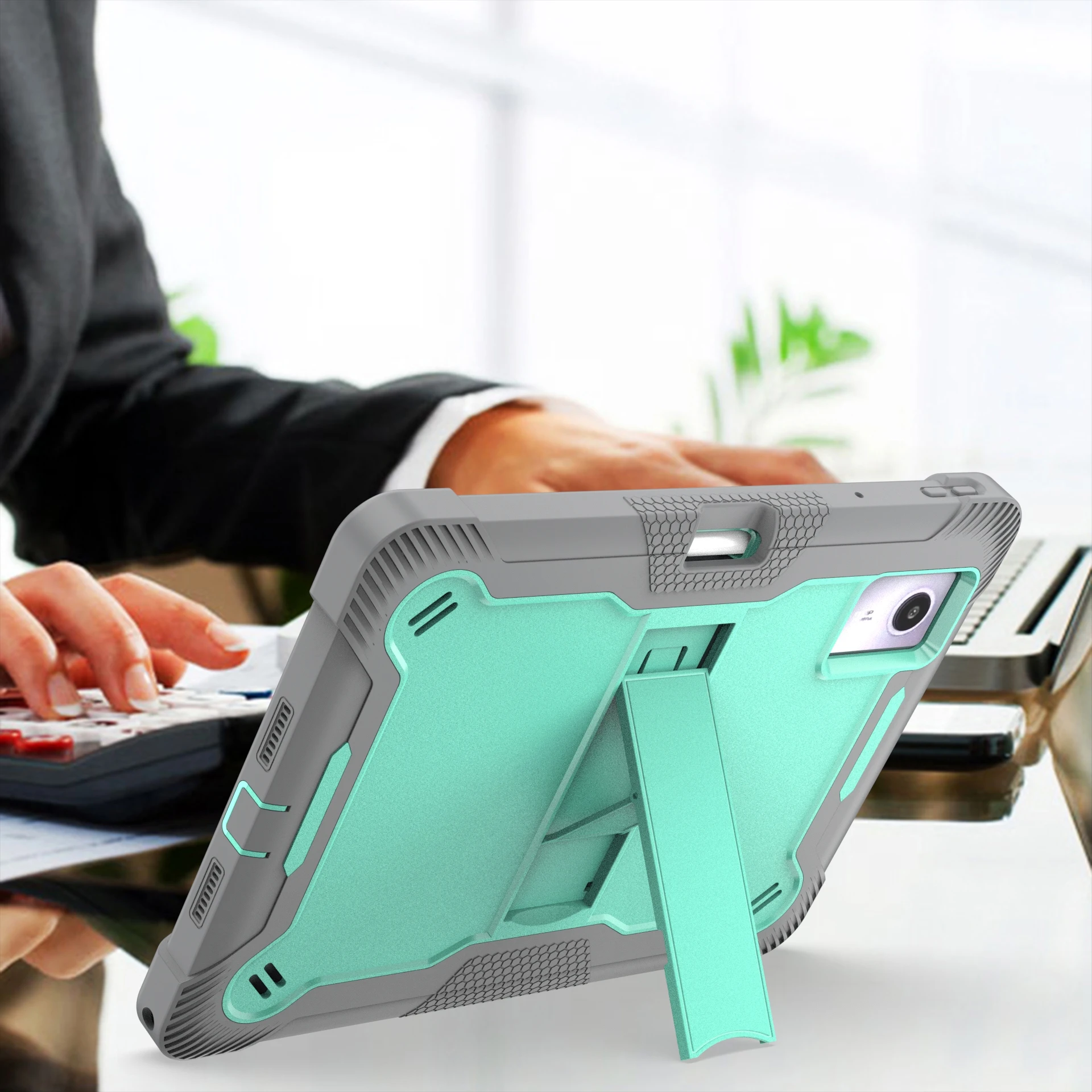 Heavy Duty Protective Tablet Stand Cover with Pen Slot