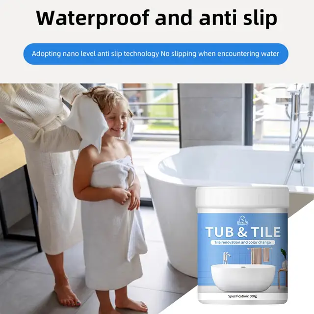 Kit di pittura per piastrelle da bagno Vernice per cambiamento di colore per piastrelle Vernice a base d'acqua per ristrutturazione in ceramica di vetro per vasche da bagno Lavandino 2
