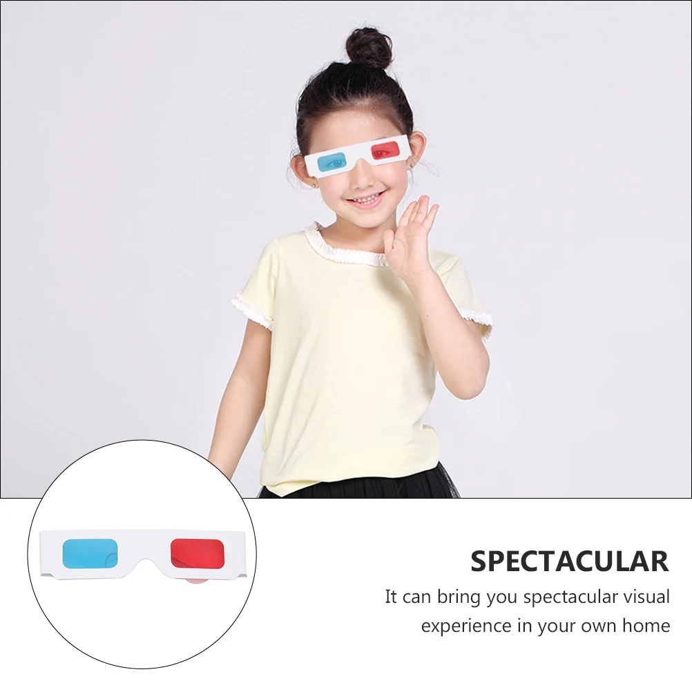 100Pcs Christmas Eyeglasses Cardboard Glasses Frame 3d Glasses Anaglyph Christmas Party 3d Viewing