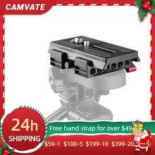 

CAMVATE Camera Quick Release Mount Baseplate With 1/4 3/8 Screw Threads For Manfrotto 577/ 501/ 504/ 701 Tripod /Rail/Stabilizer