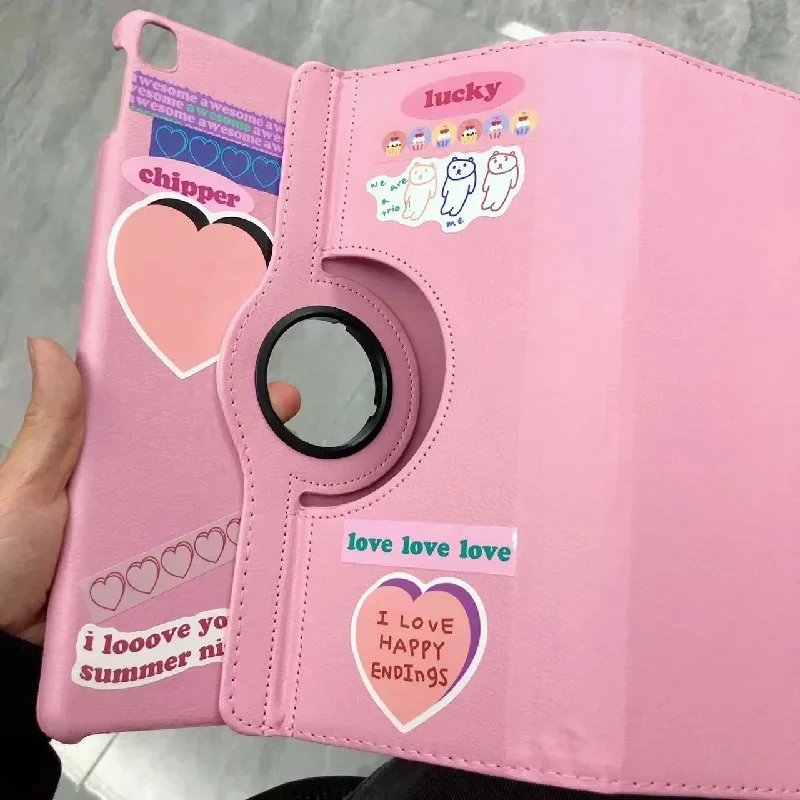 Premium 360 Rotating Tablet Case with Decorative Sticker
