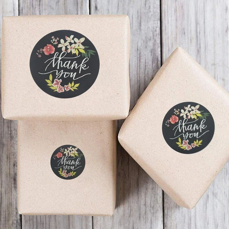 2 inch/5cm Round Floral Thank You Stickers 500pcs for Wedding Favors Party Handmade Gift Envelope Seal Stationery Sticker